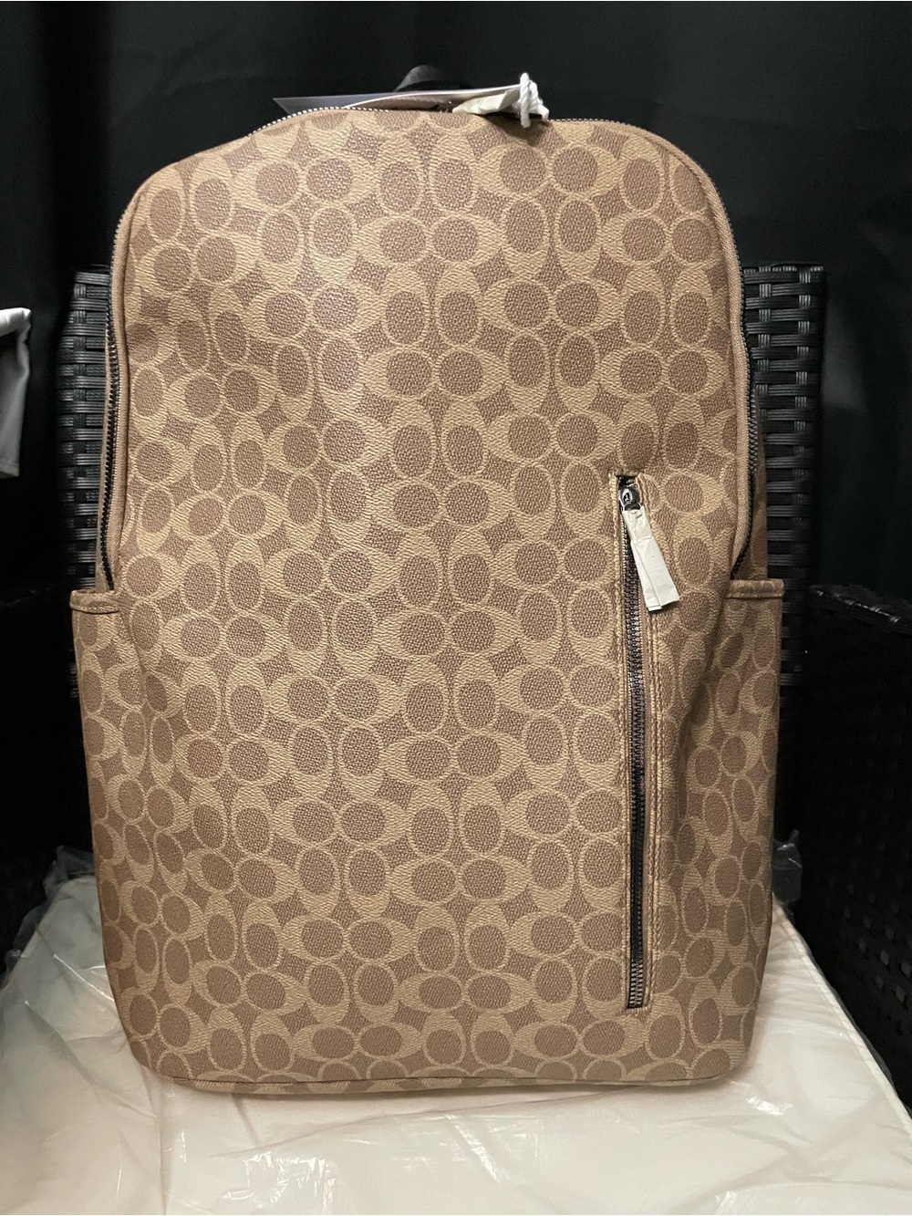O branded large backpack Size 17”H x12”W